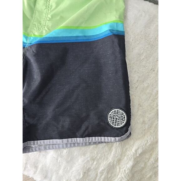 Rip Curl Men's Swim Green Blue Board Shorts Size 32 Pool Travel Vacation - Picture 10 of 10